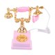 thumbnail image 4 of Decoración de muebles para en miniatura, aleación duradera, accesorios de bricoje, teléfono giratorio 1:12 para casas de muñecas, es Rosado yotijar muebles de casa de muñecas, 4 of 8