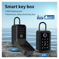 thumbnail image 4 of Waterproof Key Safe Fingerprint Bluetooth Key Box Remote Unlock Wall Mount Security Lock Box Safety, 4 of 7