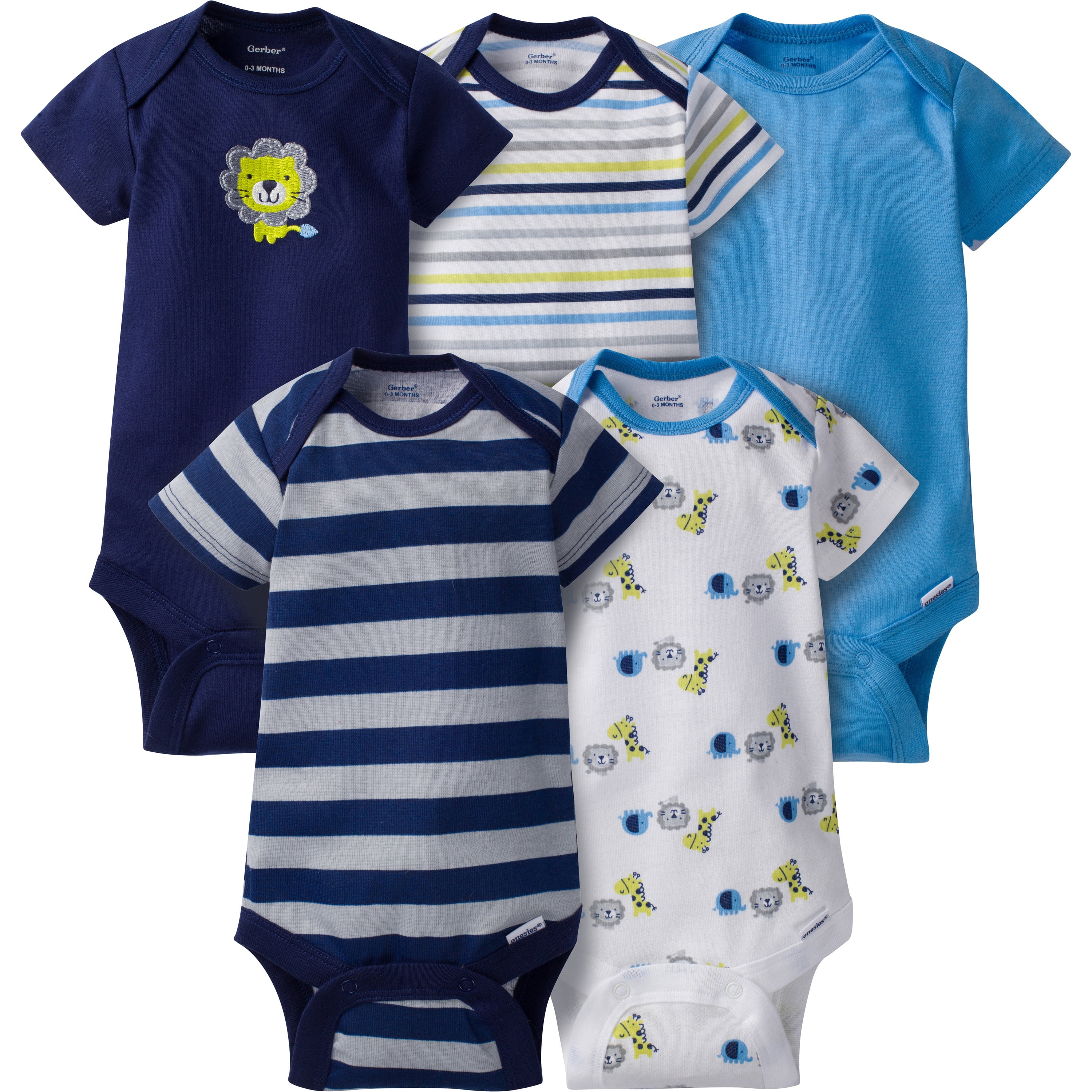 Gerber Onesies Double Pack 10 Total Size 3-6 M New