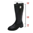 thumbnail image 5 of Miluxas Women's Knee High Boots Square Toe Chunky Low Heels Zipper Tall Boots Black 9(42), 5 of 9