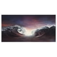 thumbnail image 2 of Impression sur Toile Océan Foncé avec Nuages Colorés, 2 of 3