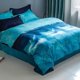 thumbnail image 3 of Starry Sky Print 4-Piece Microfiber Bedding Set with Duvet Cover, Bed Sheet and 2 Pillowcases, Bedding Set for Adult Children's Bedroom (Blue Dolphin, 3 of 5