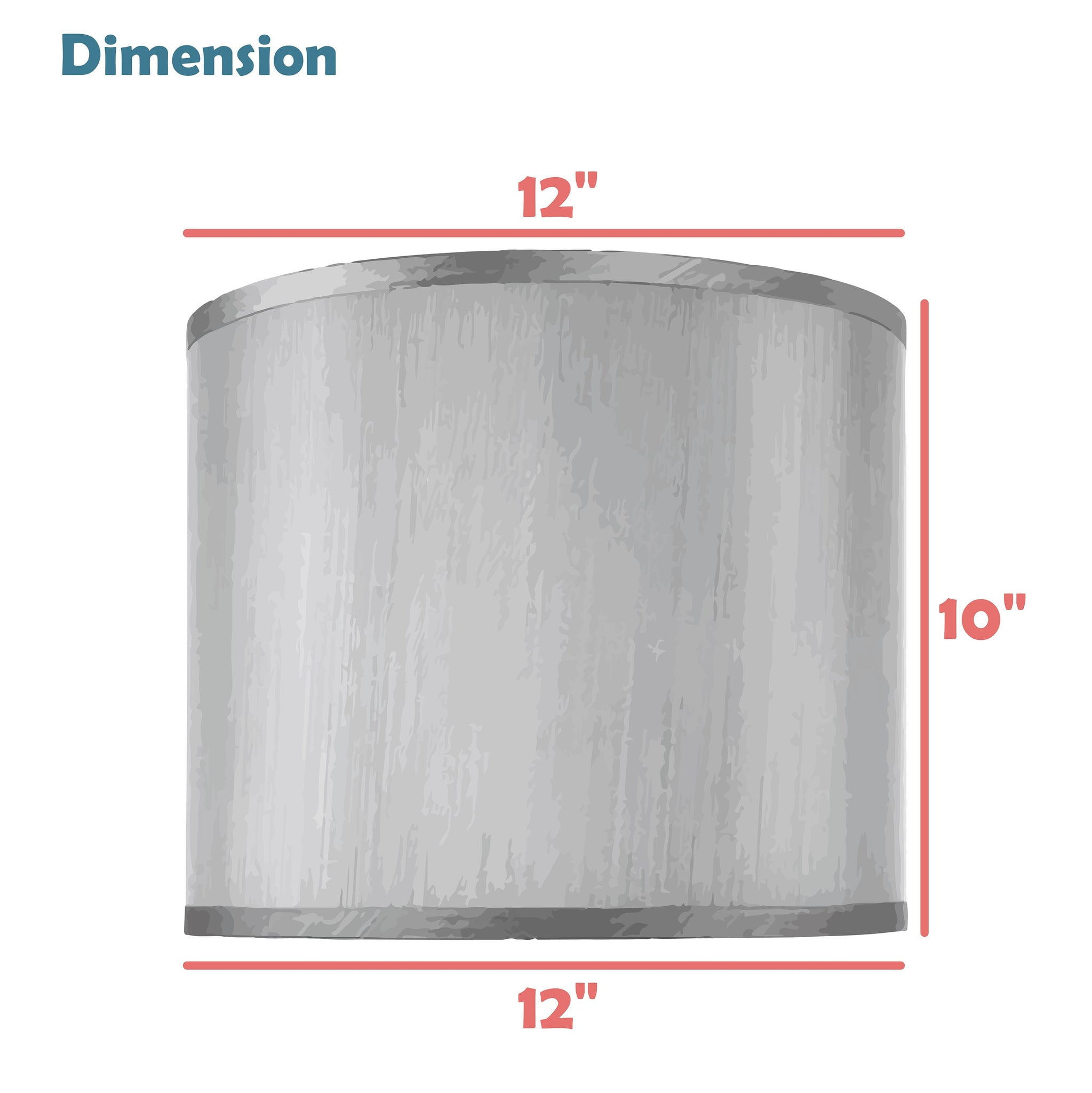 Aspen Creative 31089 Transitional Hardback Drum (Cylinder) Shaped Spider Construction Lamp Shade in Brown, 12" wide (12" x 12" x 10")