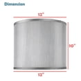 thumbnail image 3 of Aspen Creative 31089 Transitional Hardback Drum (Cylinder) Shaped Spider Construction Lamp Shade in Brown, 12" wide (12" x 12" x 10"), 3 of 4