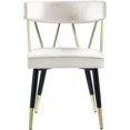 thumbnail image 2 of Meridian Furniture Rheingold Velvet Dining Chair, Cream (Set of 2), 2 of 7