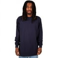 thumbnail image 2 of Shaka Wear Men's Max Heavyweight Cotton Long Sleeve Crew Neck T-Shirt - Navy Blue - Large, 2 of 4