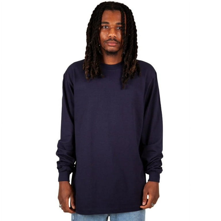 トップス POCKET & CREW 2PACK LS T-SHIRTS NAVY S Shaka Wear 2Pack Men's Max Heavy Weight 7 oz Cotton Long