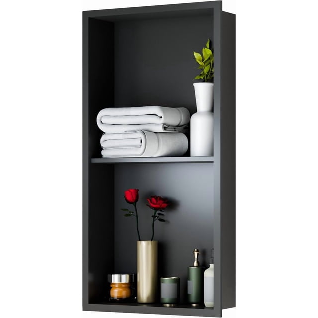 304 Stainless Steel Shower Niche | Bathroom Wall Niche Insert & Recessed Shelf Organizer