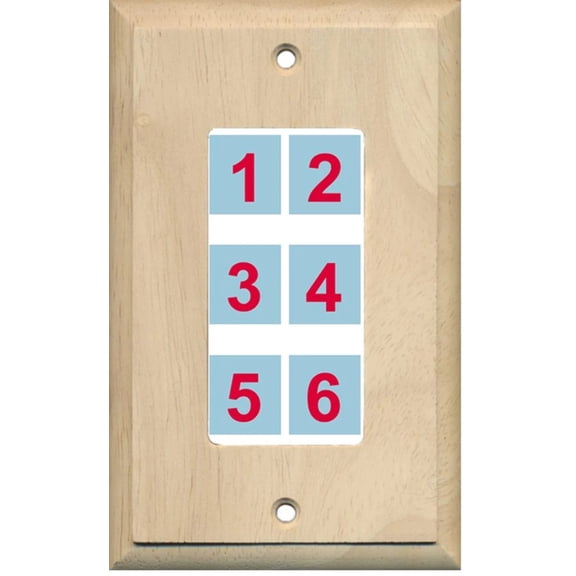 Ultra Spec Cables 6 Port Custom Keystone Wall Plate Unfinished Wood - Inner