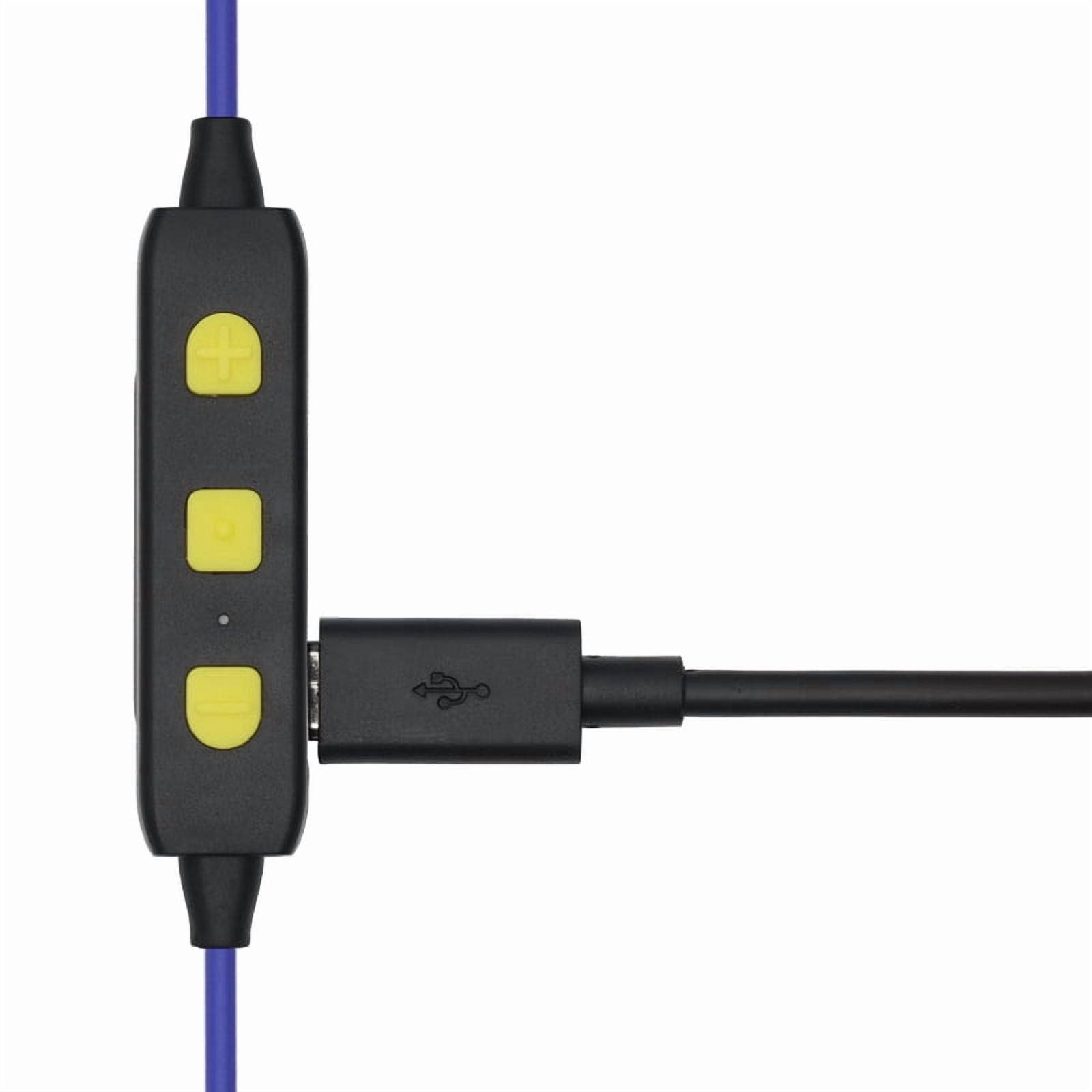 Plugfones Liberate 2.0 Wireless Bluetooth In-Ear Earplug Earbuds- Noise Reduction Headphones with Noise Isolating Mic and Controls (Blue & Yellow)