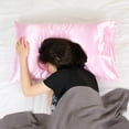 thumbnail image 4 of Unique Bargains Satin Pillowcases Silky Covers Pink 20"x54", 4 of 8