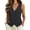 Black, variant on Vest Tops for Women Sleeveless V Neck Button Down Vest Solid Color Business Slim Breathable Womens Summer Tops Black S