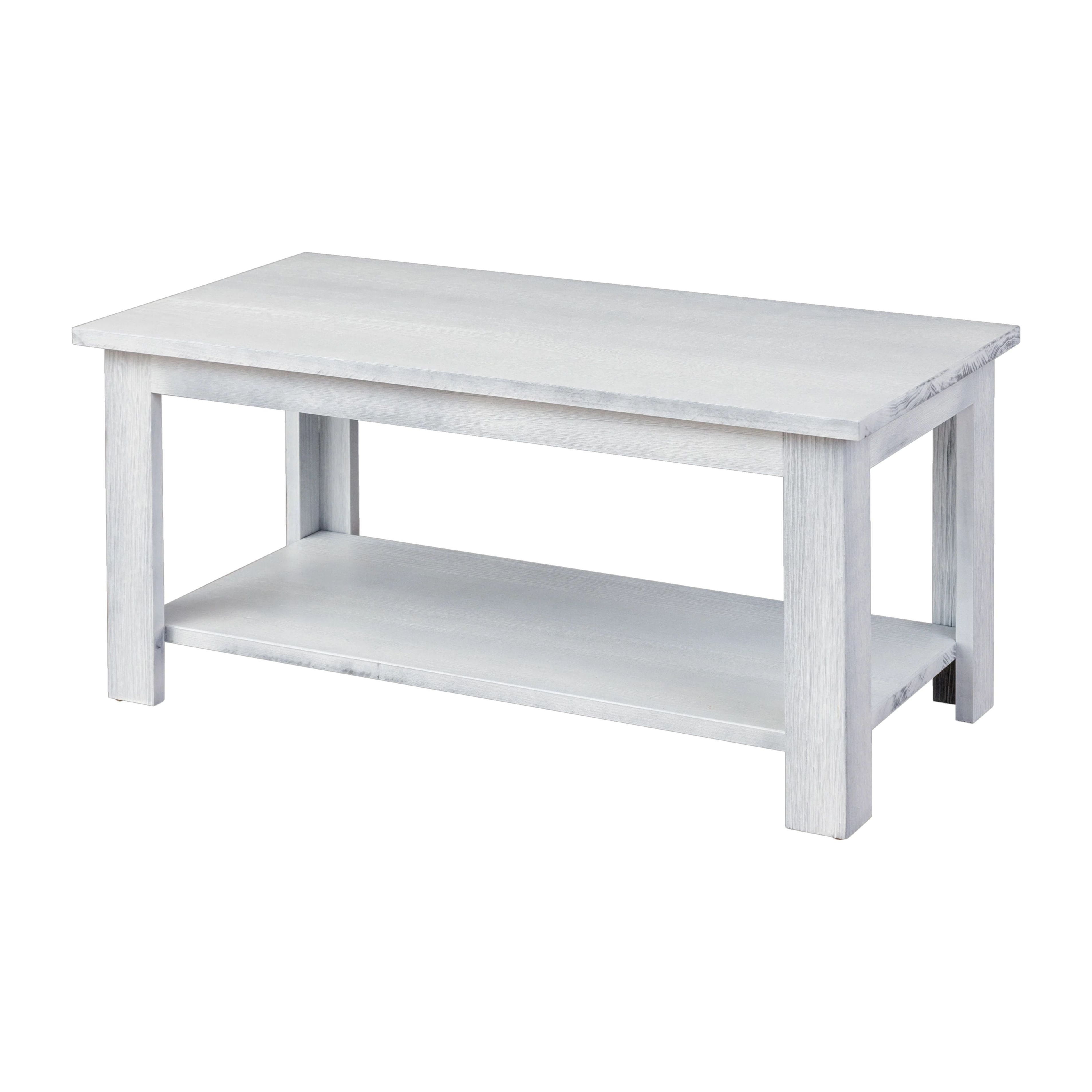 Logan Traditional 40-inch Wide Coffee Table with Shelf - Walmart.com