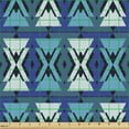 thumbnail image 2 of Ethnic Fabric by the Yard, Continuous Traditional Geometric Elements Print, Upholstery Fabric for Dining Chairs Home Decor Accents, Blue Multicolor by Ambesonne, 2 of 5