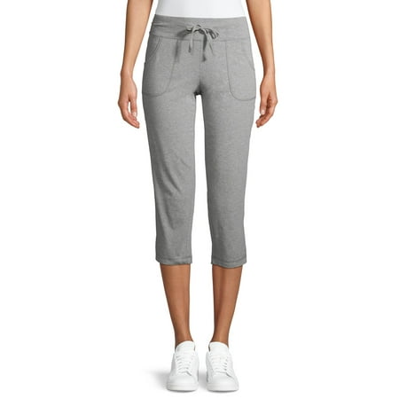 Athletic Work Women's Athleisure Knit Capri Pants - Walmart.com ...