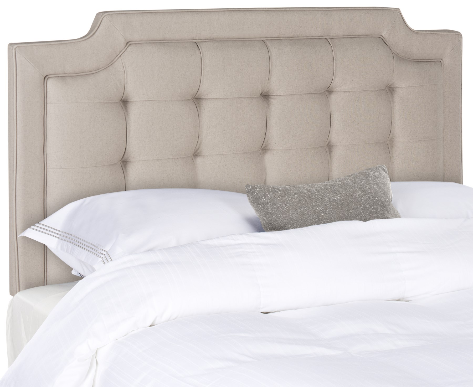 SAFAVIEH Sapphire Modern Glam Tufted Headboard, King, Taupe