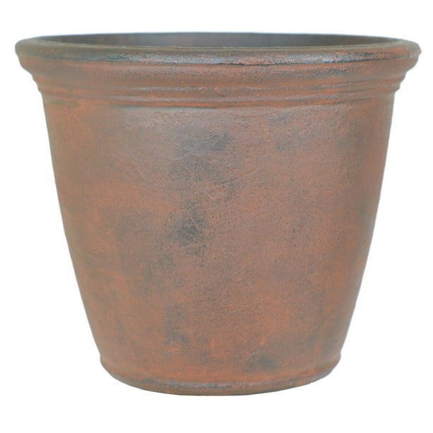Better Homes & Gardens 16in Pixie Resin Planter, Rust
