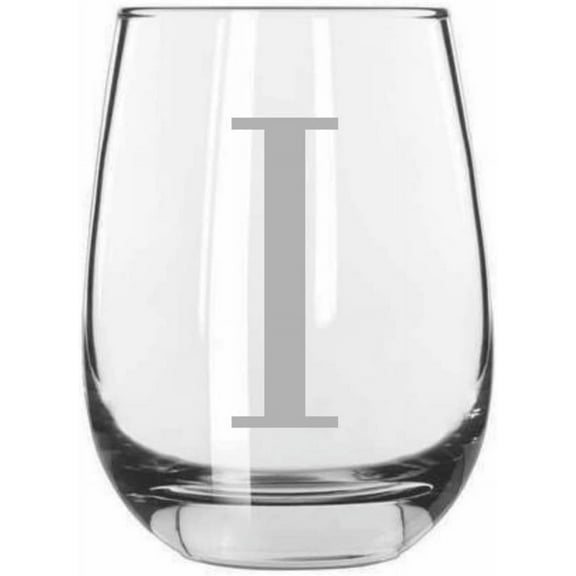 I Celtic Monogrammed Etched 15.25oz Libbey Stemless Wine Glass