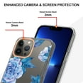 thumbnail image 4 of SaniMore for iPhone 14 Pro Case, Flexible TPU Magnetic Cover Support Wireless Charging Slim Flower Grass Pattern Shockproof Protective Shell for Ladies Women Girls, Blue Flowers, 4 of 9