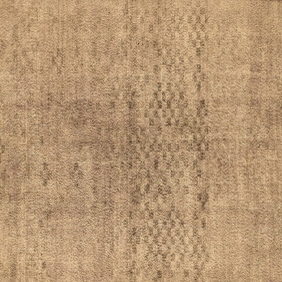Ahgly Company Indoor Square Abstract Brown Contemporary Area Rugs, 6' Square