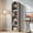 Grey, variant on Fnova 74.8" Open Arch Bookcase, 6-Tier Display Storage Shelf, Space-Saving Farmhouse Bookshelf for Living Room, Bedroom, Home Office, Grey