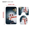 thumbnail image 4 of BadPiggies 3PCS Christmas Bathroom Non-Slip Pedestal Rug+Lid Toilet Cover+Bath Mat Set, 4 of 5
