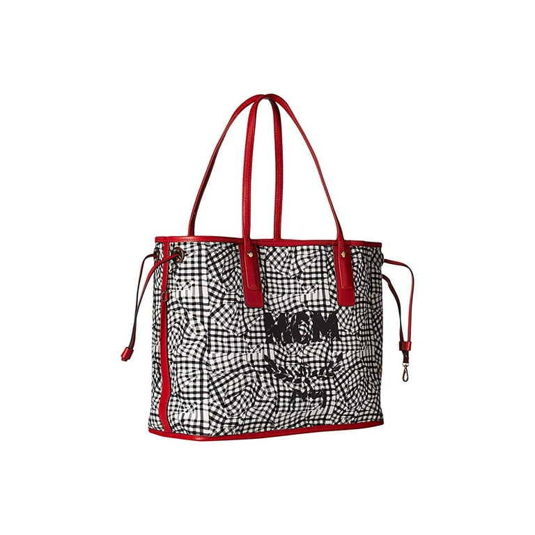 Mcm liz medium shopper bag ruby red hot sale