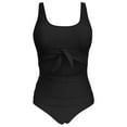 thumbnail image 4 of Women's One Piece Swimsuit Tummy Control Slimming Bathing Suit Cute Cutout Tie Knot Swimwear, 4 of 6