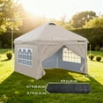 thumbnail image 3 of Outsunny 10' x 10' Pop Up Canopy Tent, Instant Sun Shelter, Beige, 3 of 10