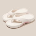 thumbnail image 2 of Modstep Women's Arch Support Flip Flops Plantar Fasciitis Orthopedic Thong Sandals Summer Beach Slippers Casual Shower Shoes Size 6 White, 2 of 7