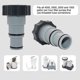 thumbnail image 4 of 2 Pack Hose Adapter for Intex A Replacement Hose with Clamp for Threaded Connection Pumps, Gray, 4 of 4
