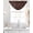 Brown, variant on Navy Blue Sheer Waterfall Valance Curtains for Window, Spring Flora Rod Pocket Sheer Topper Swag Curtains for Living Room, Kitchen 38.5"W x 47.2"L, 1 Panel