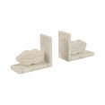thumbnail image 6 of Bookends Shelf Decor for Book Accessories - Chic Heavy Duty Sculpted Marble Lips Bookends for Office, Desk, or Home Library - Decorative Bookends Ideal for Book Organization - Set of 2, 5", White, 6 of 10