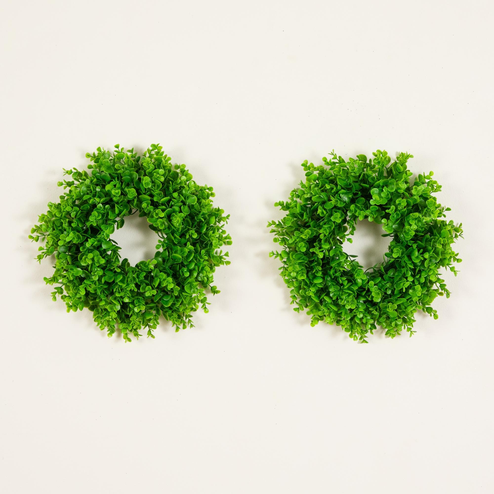 14in. Artificial Eucalyptus Wreath - Set of 2