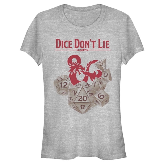 Junior's Dungeons & Dragons Dice Don't Lie, Follow Your Path Graphic Tee Athletic Heather Medium