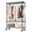 Black, variant on Leumius Heavy Duty Garment Rack with Wheels, Rolling Freestanding Closet Organizer and Clothes Rack with 1 Hang Rod, Adjustable Metal Wardrobe for Laundry Room Bedroom Cloakroom Chrome