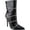 Black, variant on Women's Rhinestone Pointed Toe Ankle Boots Stiletto High Heel Mid Calf Booties Fall Winter Boots