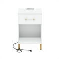 thumbnail image 6 of Furinno Tidur End Table with USB Type-C Charging Station in White, 6 of 6