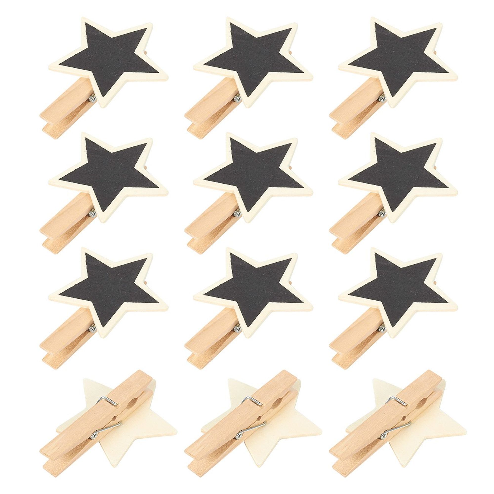 Mini Chalkboard Signs – 12-Pack Wooden Chalkboard Tags, Blackboard ...