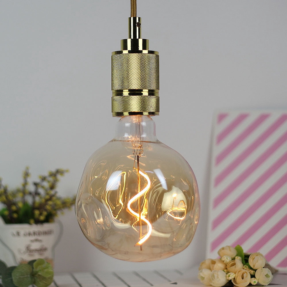 TIANFAN G40 Big Edsion Led Bulb Specail Shaped Stone Spiral Filament Light Bulb 4W Dimmable  E26 Decorative Light Bulbs