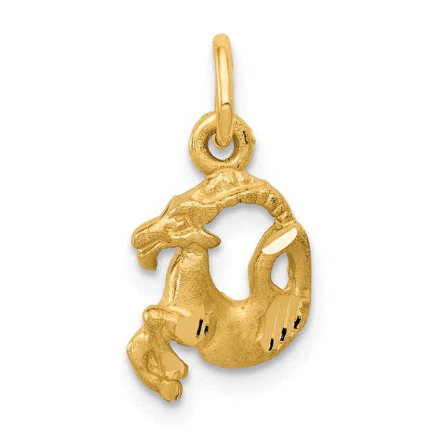 Collier Pendentif Capricorne en Or Jaune 14k