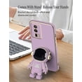 thumbnail image 5 of Compatible with Redmi K60 Case Silicone TPU Plating, Xiaomi Redmi K60 Phone Case Cute Astronaut Pattern Cover with Stand for Women Girls (Purple), 5 of 14