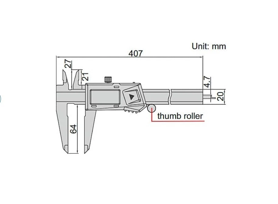 1196-300 Insize Digital Caliper Heavy Duty Range 0-300mm/0-12"