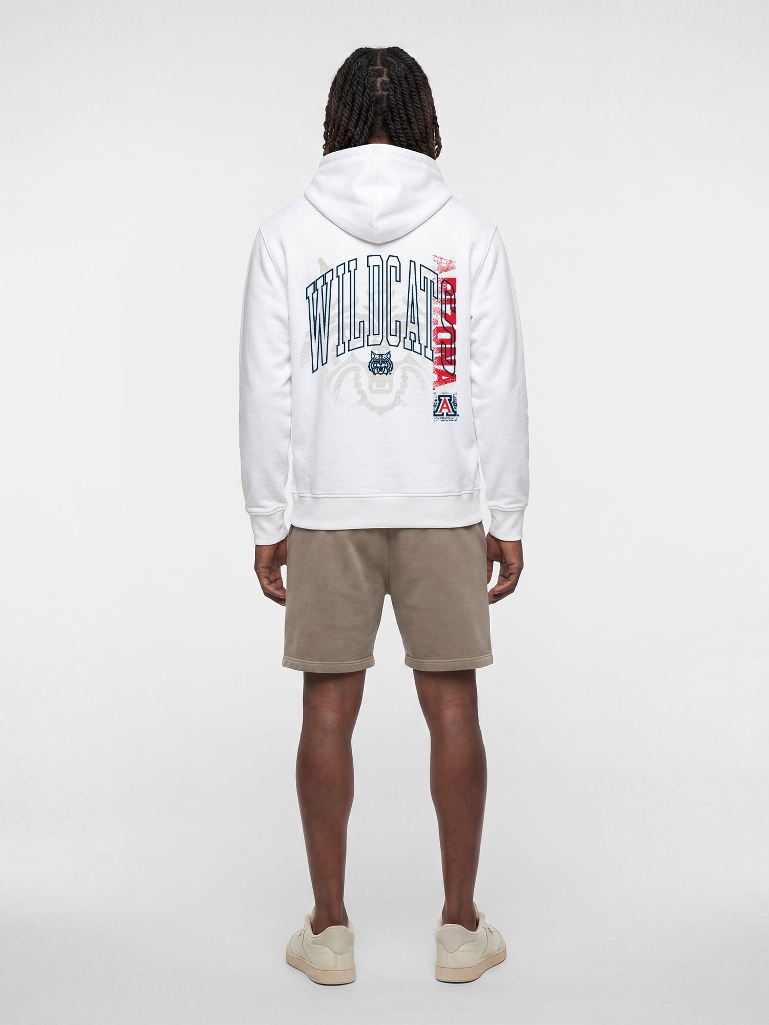 Arizona Wildcats Reebok Mens White Hooded Sweatshirt