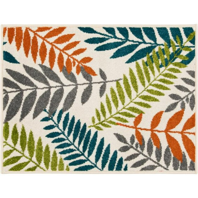 Central Oriental 2304NI23EC.084 2 Pi 3 Po x 3 Pi Zone Carrée de Blythwood Rug&44; Blanc & Bleu