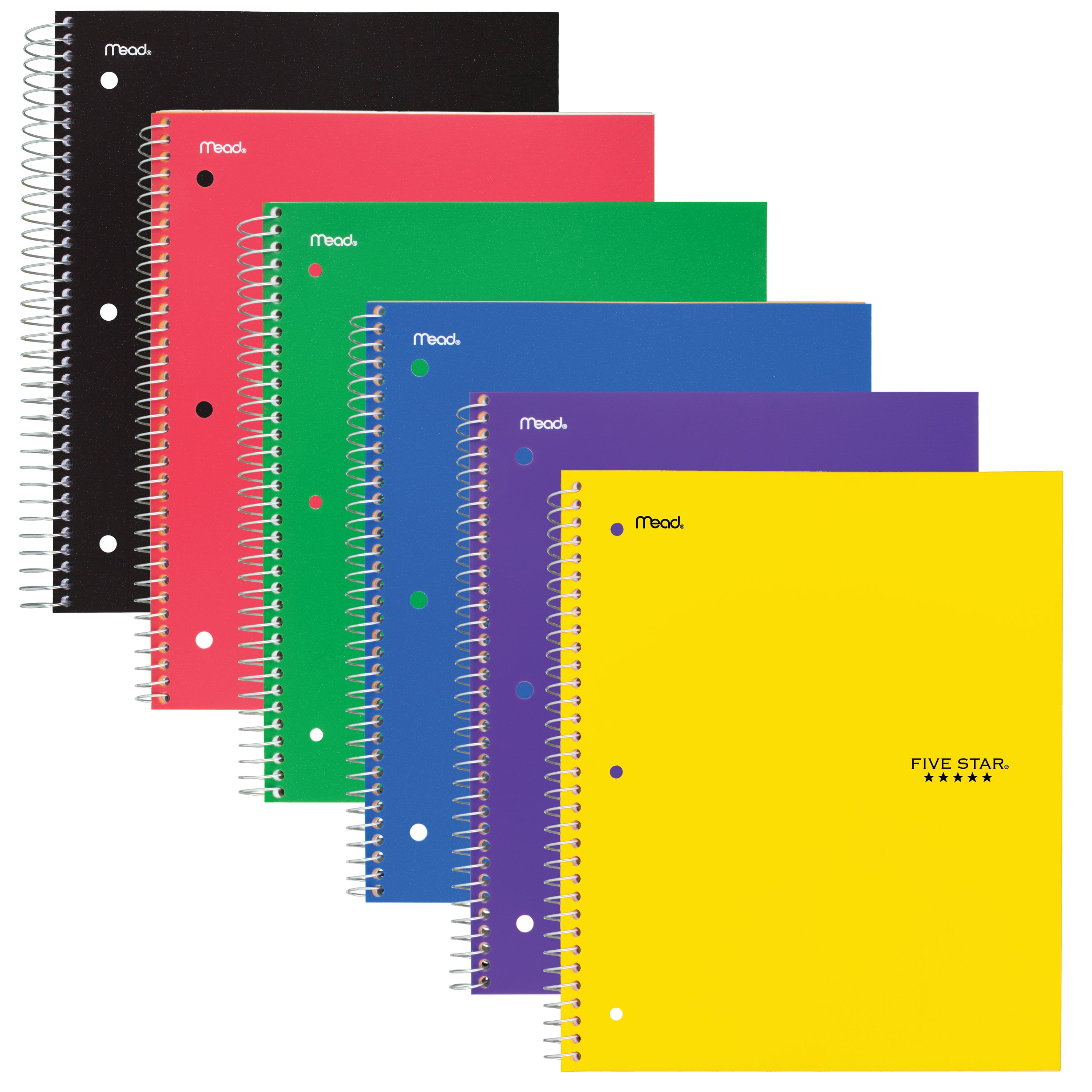 Five Star Spiral College Ruled Notebook 5 Subject Wired Note Book with 200 for 