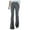 Grey, variant on Female Women Pants Casual Business Pants for Women From Top Solid Color High Waist Slim Micro Bottoms Corduroy Elastic Waist Casual Pants S