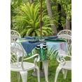 thumbnail image 4 of Round Outdoor Tablecloth With Umbrella Hole And Zipper– St. Patrick's Day Waterproof Patio Table Cover for Party, Picnic, Backyard, 60" Dia. , Leprechauns Green Clovers Hat Rainbow, 4 of 8