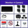 thumbnail image 6 of 10.36 In Truck 4 Channel Vehicle DVR Recorder Smart Blind Spot Radar BSD Alarm 1080P AHD Cameras Touch Monitor For Bus Trailer, 6 of 6