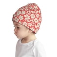 Rocae Beige Flowers for Baby Beanie Newborn Toddler Soft Warm Cute Knit